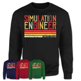 Vintage Simulation Engineer Limited Edition Job Shirt, Coworker Birthday Gift Idea