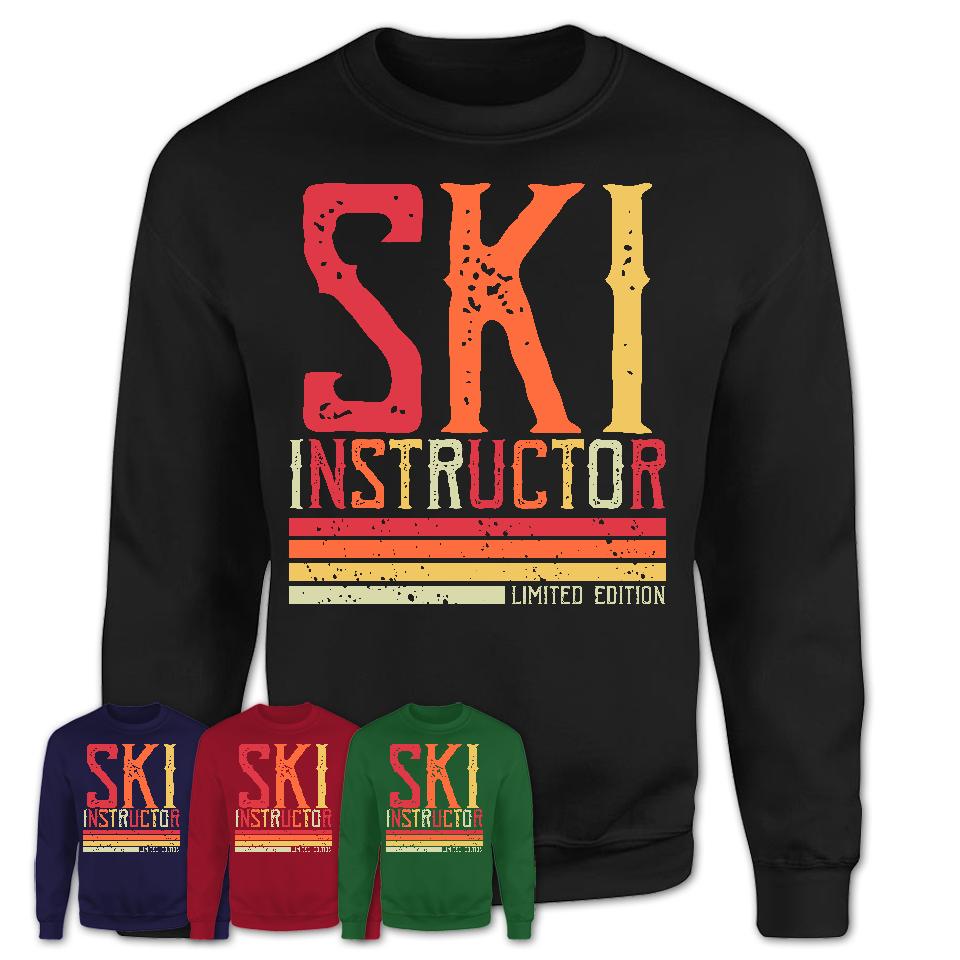 Vintage Ski Instructor Limited Edition Job Shirt, Coworker Birthday Gift Idea