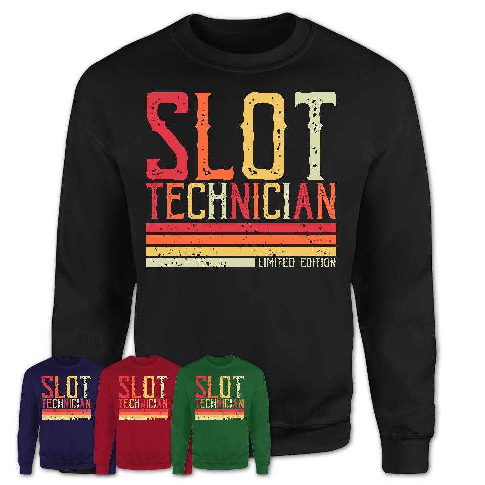 Vintage Slot Technician Limited Edition Job Shirt, Coworker Birthday Gift Idea