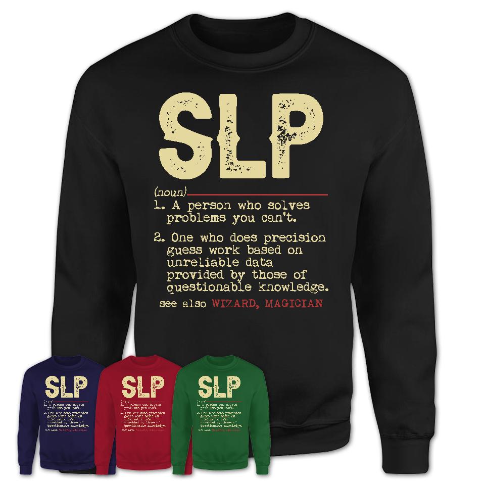 Vintage Slp Definition Shirt, Funny Coworker Gift Idea for Slp, New Job Gift