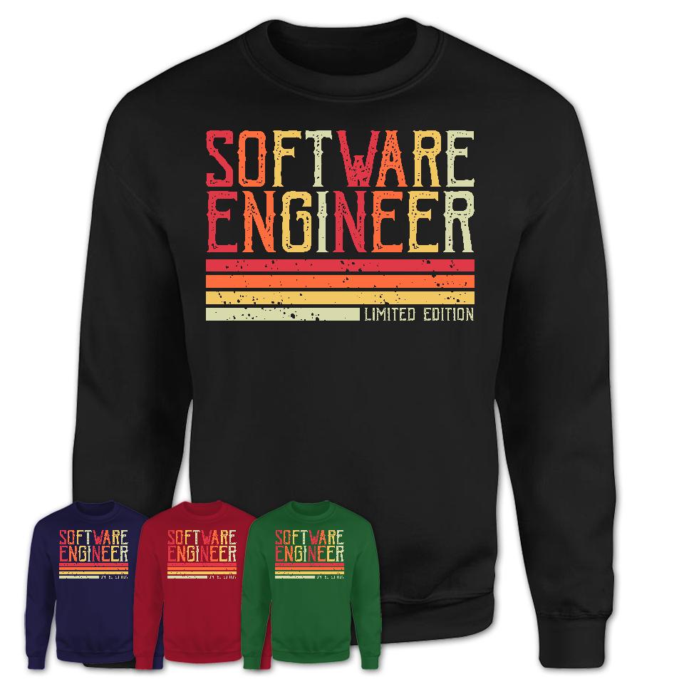 Vintage Software Engineer Limited Edition Job Shirt, Coworker Birthday Gift Idea