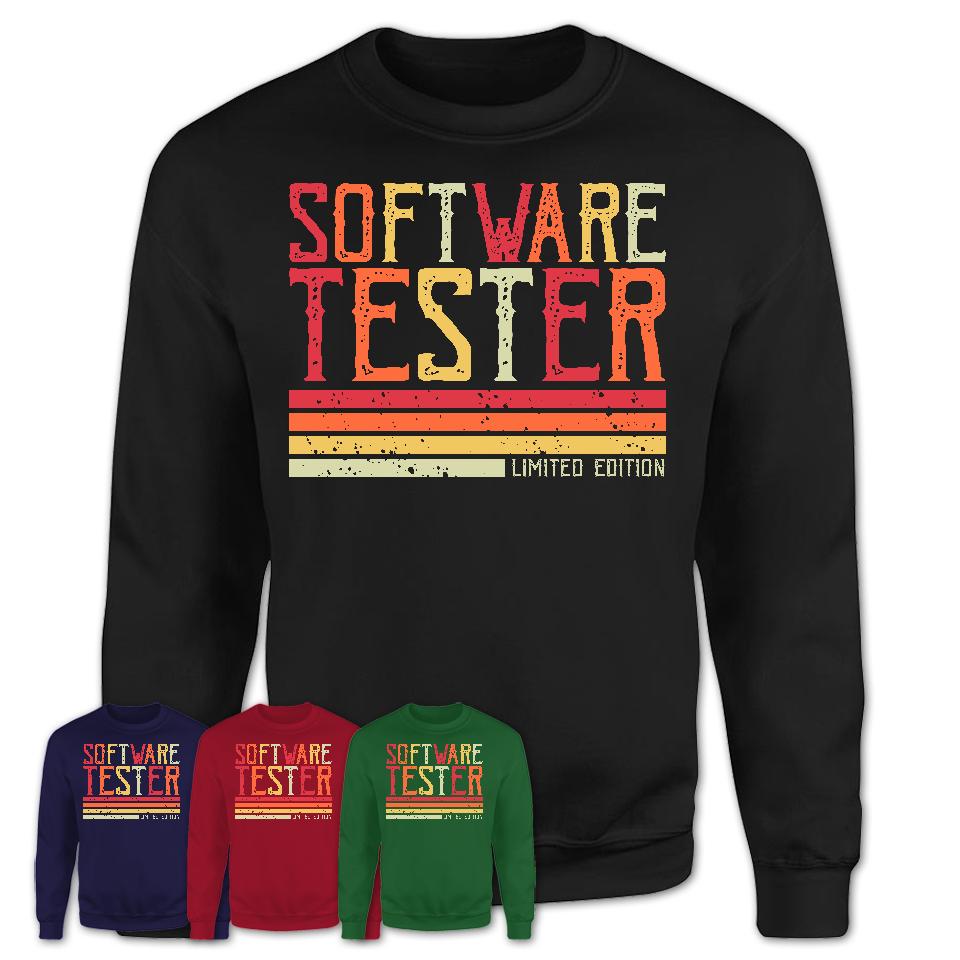 Vintage Software Tester Limited Edition Job Shirt, Coworker Birthday Gift Idea