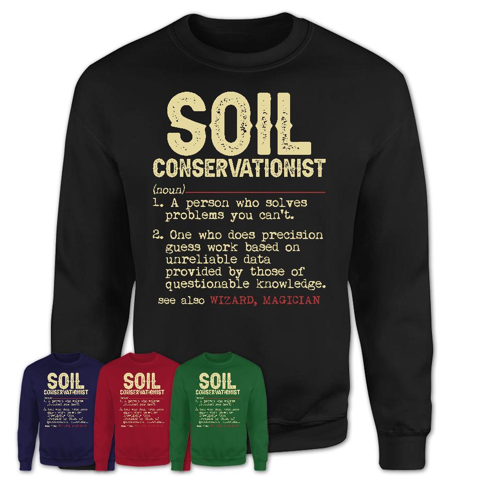 Vintage Soil Conservationist Definition Shirt, Funny Coworker Gift Idea for Soil Conservationist, New Job Gift