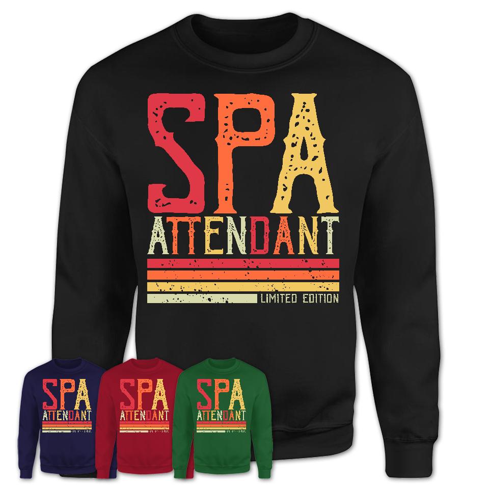 Vintage Spa Attendant Limited Edition Job Shirt, Coworker Birthday Gift Idea