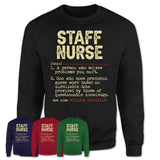 Vintage Staff Nurse Definition Shirt, Funny Coworker Gift Idea for Staff Nurse, New Job Gift
