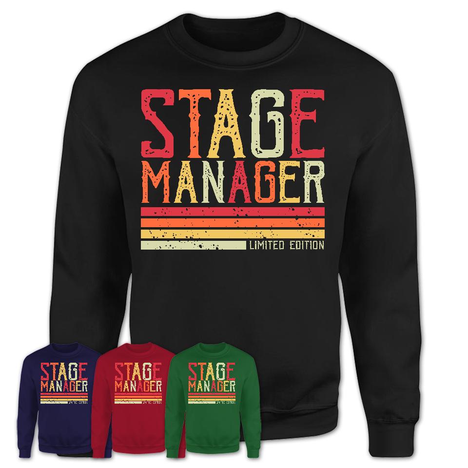 Vintage Stage Manager Limited Edition Job Shirt, Coworker Birthday Gift Idea