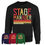 Vintage Stage Manager Limited Edition Job Shirt, Coworker Birthday Gift Idea
