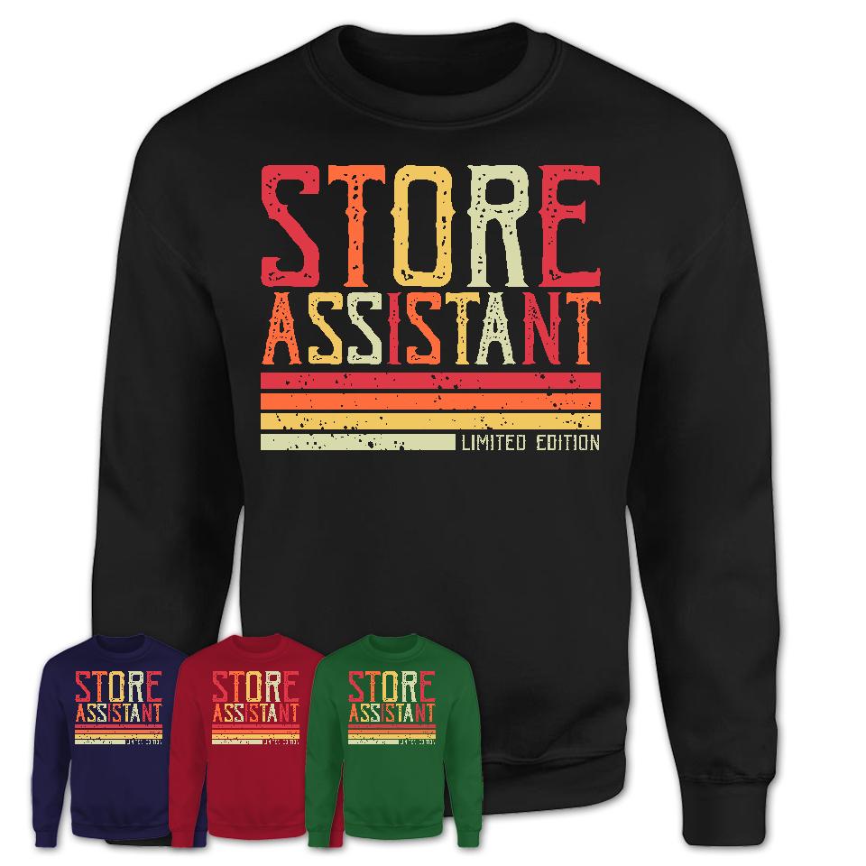 Vintage Store Assistant Limited Edition Job Shirt, Coworker Birthday Gift Idea