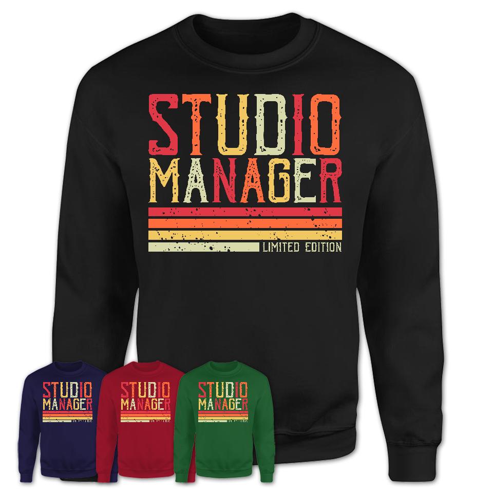 Vintage Studio Manager Limited Edition Job Shirt, Coworker Birthday Gift Idea
