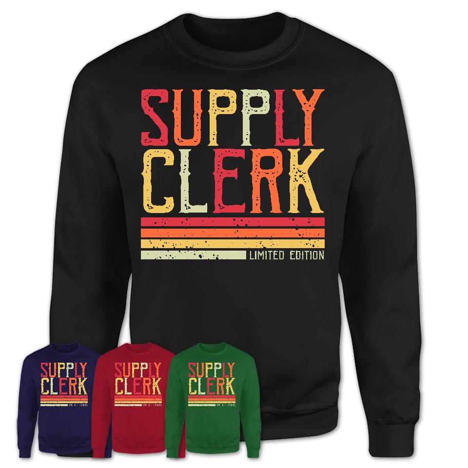 Vintage Supply Clerk Limited Edition Job Shirt, Coworker Birthday Gift Idea