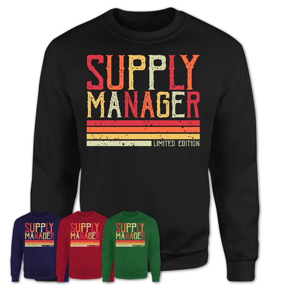 Vintage Supply Manager Limited Edition Job Shirt, Coworker Birthday Gift Idea