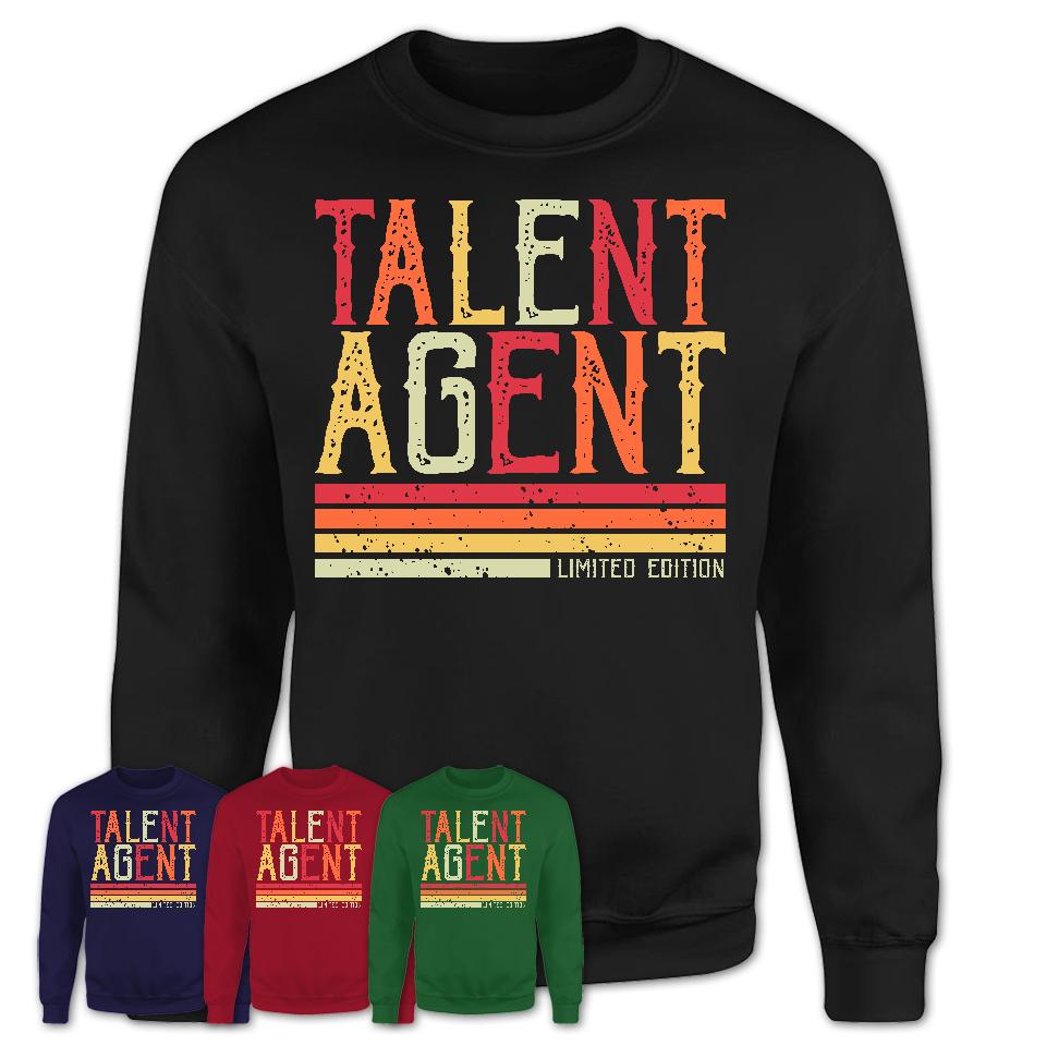Vintage Talent Agent Limited Edition Job Shirt, Coworker Birthday Gift Idea