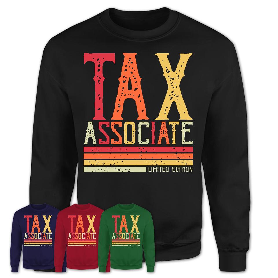 Vintage Tax Associate Limited Edition Job Shirt, Coworker Birthday Gift Idea