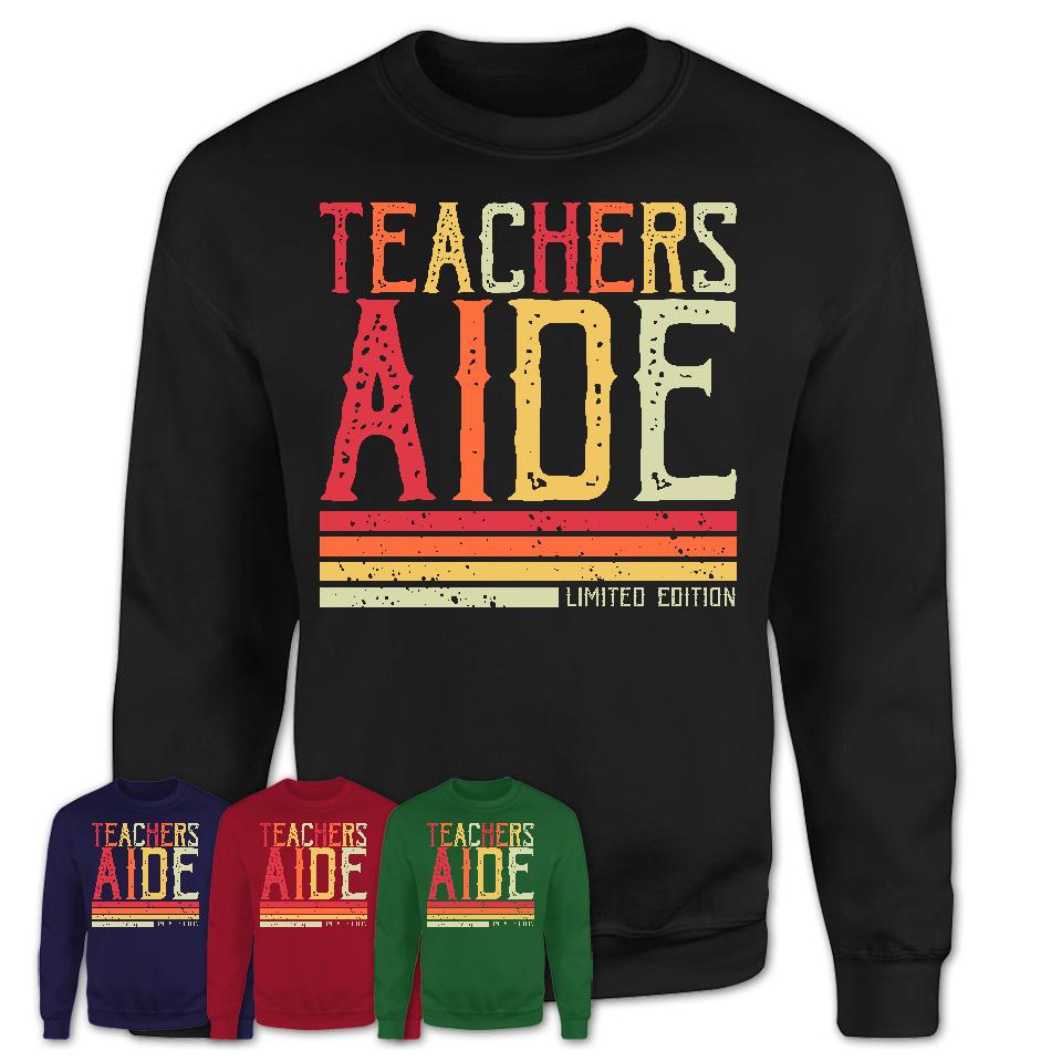 Vintage Teachers Aide Limited Edition Job Shirt, Coworker Birthday Gift Idea