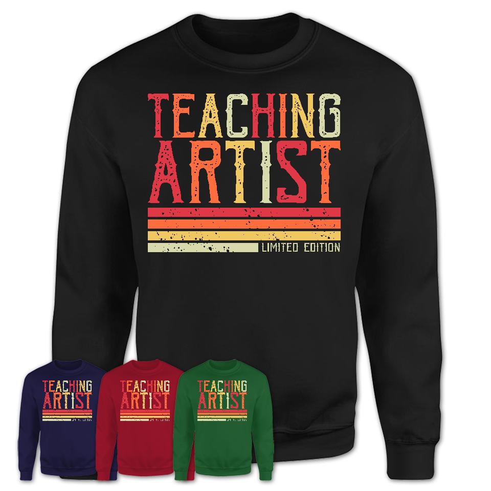 Vintage Teaching Artist Limited Edition Job Shirt, Coworker Birthday Gift Idea