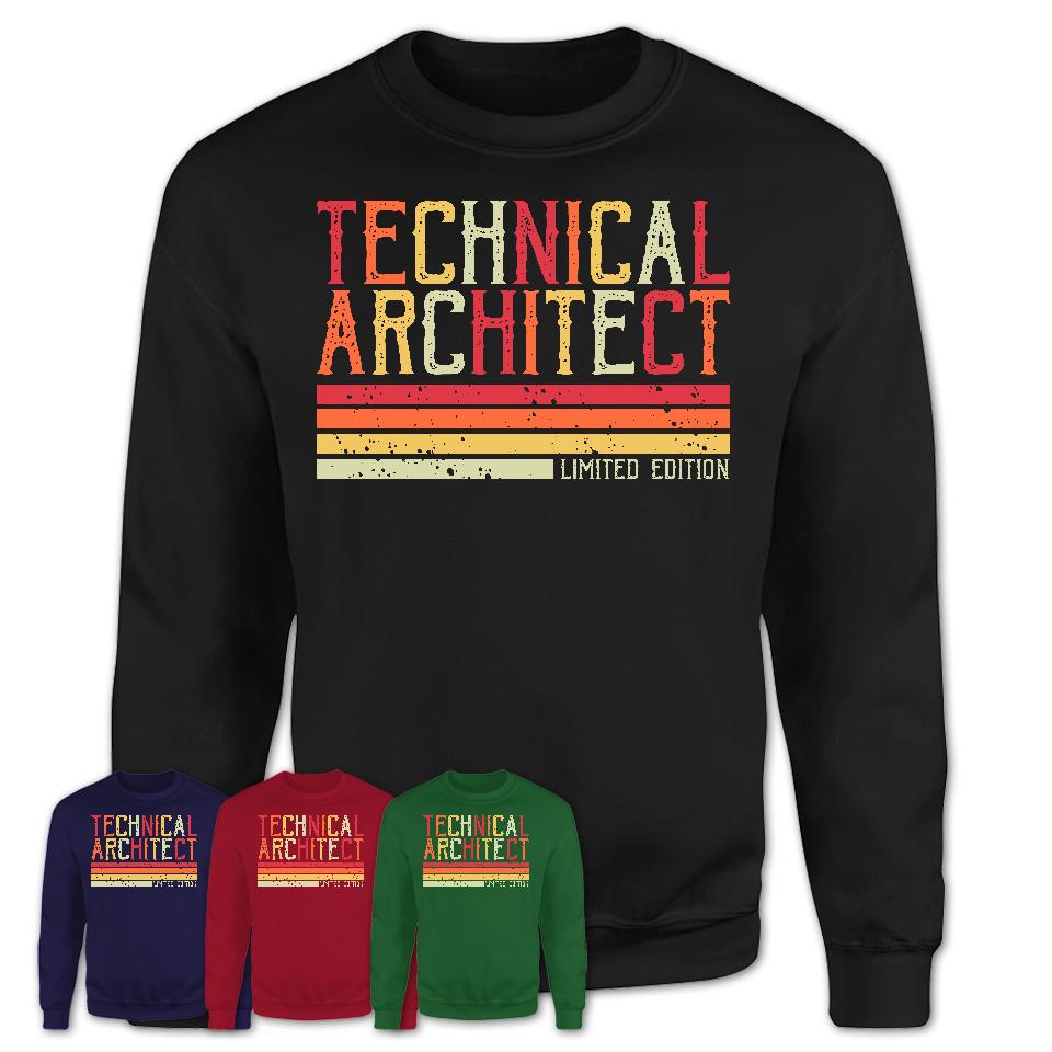Vintage Technical Architect Limited Edition Job Shirt, Coworker Birthday Gift Idea