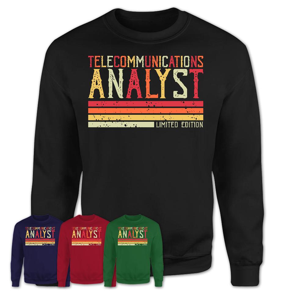 Vintage Telecommunications Analyst Limited Edition Job Shirt, Coworker Birthday Gift Idea
