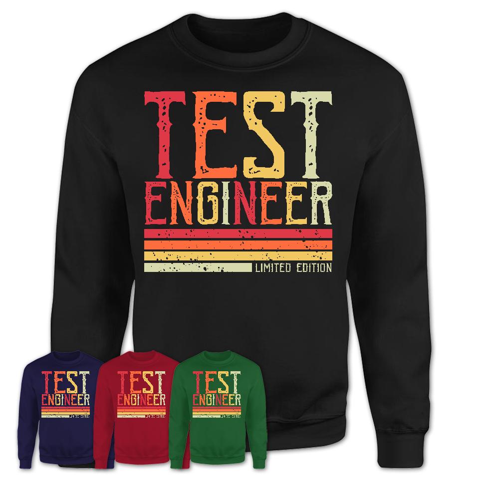 Vintage Test Engineer Limited Edition Job Shirt, Coworker Birthday Gift Idea