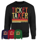 Vintage Ticket Taker Limited Edition Job Shirt, Coworker Birthday Gift Idea