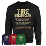 Vintage Tire Technician Definition Shirt, Funny Coworker Gift Idea for Tire Technician, New Job Gift