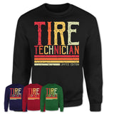 Vintage Tire Technician Limited Edition Job Shirt, Coworker Birthday Gift Idea