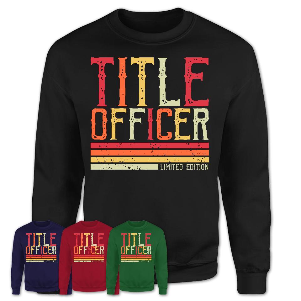 Vintage Title Officer Limited Edition Job Shirt, Coworker Birthday Gift Idea