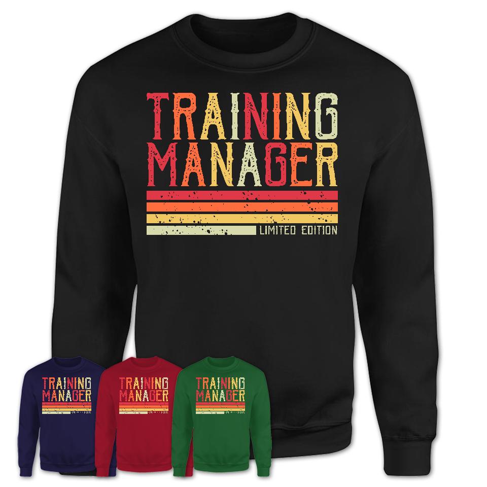 Vintage Training Manager Limited Edition Job Shirt, Coworker Birthday Gift Idea