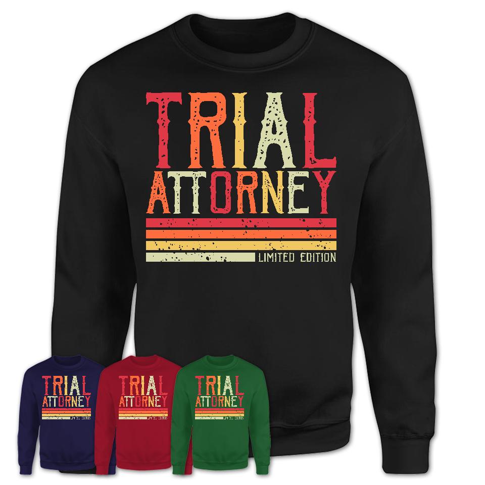 Vintage Trial Attorney Limited Edition Job Shirt, Coworker Birthday Gift Idea