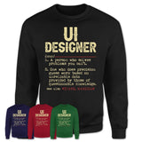 Vintage Ui Designer Definition Shirt, Funny Coworker Gift Idea for Ui Designer, New Job Gift