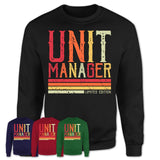Vintage Unit Manager Limited Edition Job Shirt, Coworker Birthday Gift Idea