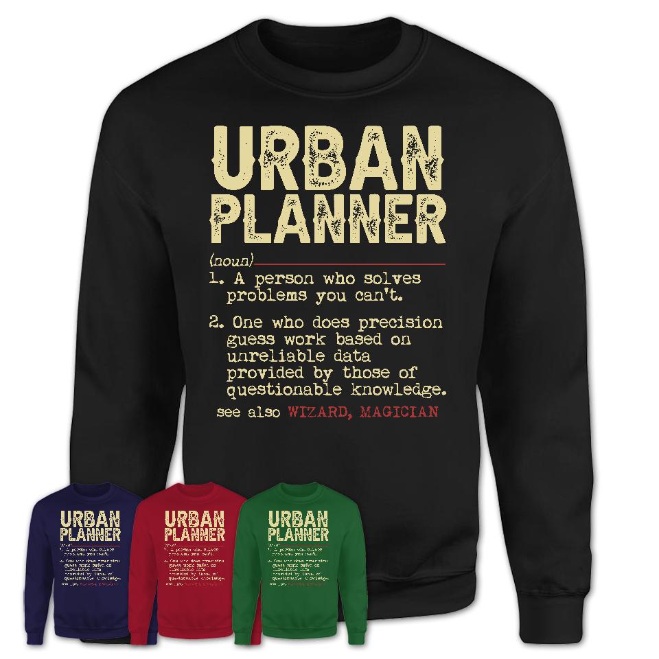 Vintage Urban Planner Definition Shirt, Funny Coworker Gift Idea for Urban Planner, New Job Gift