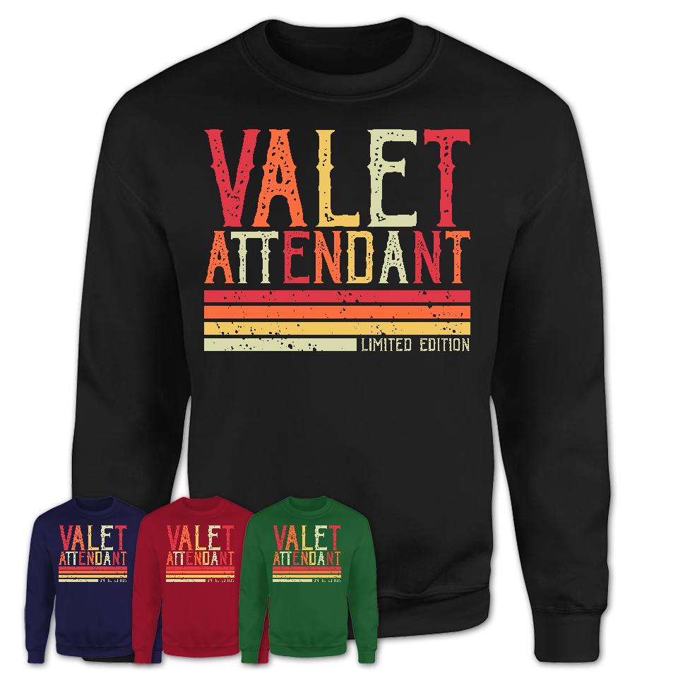 Vintage Valet Attendant Limited Edition Job Shirt, Coworker Birthday Gift Idea