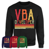 Vintage Vba Developer Limited Edition Job Shirt, Coworker Birthday Gift Idea