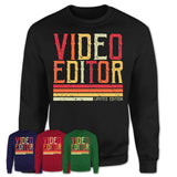 Vintage Video Editor Limited Edition Job Shirt, Coworker Birthday Gift Idea