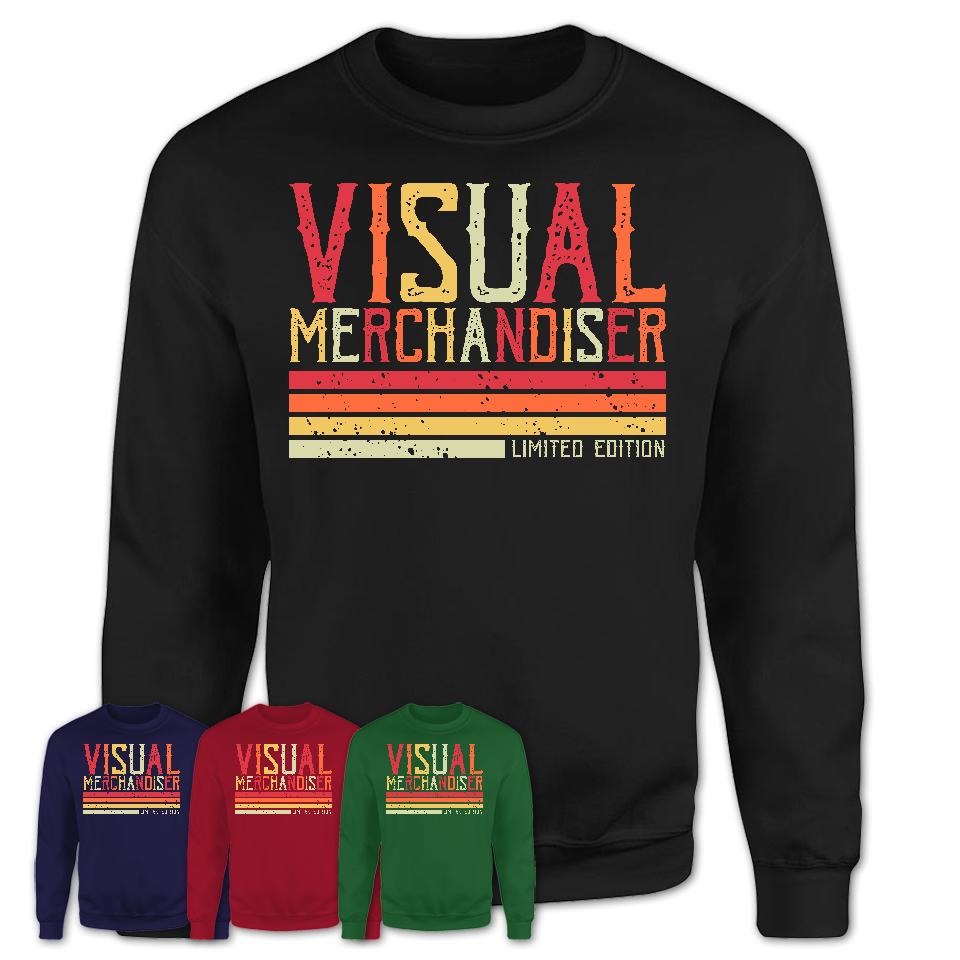 Vintage Visual Merchandiser Limited Edition Job Shirt, Coworker Birthday Gift Idea