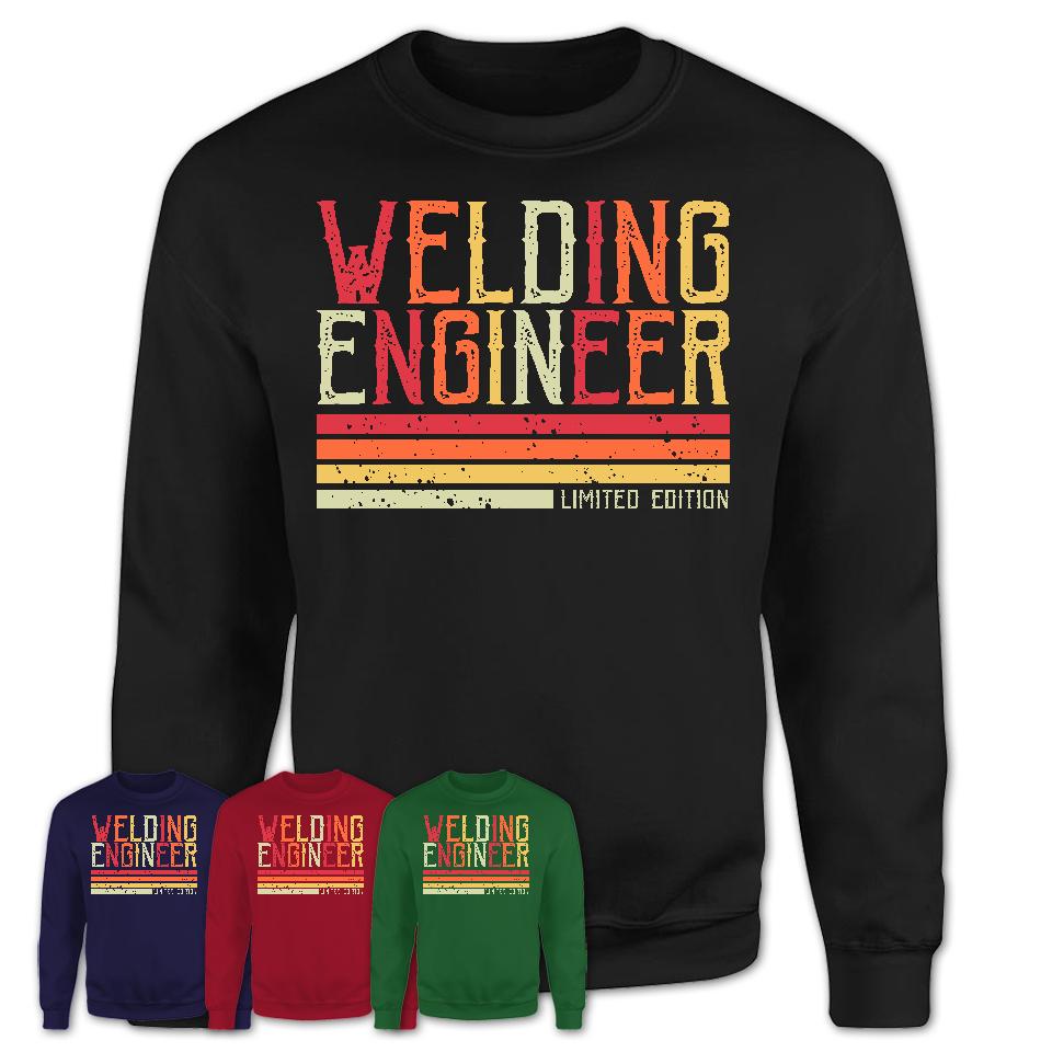 Vintage Welding Engineer Limited Edition Job Shirt, Coworker Birthday Gift Idea