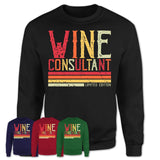 Vintage Wine Consultant Limited Edition Job Shirt, Coworker Birthday Gift Idea