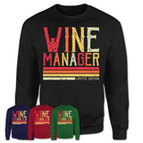 Vintage Wine Manager Limited Edition Job Shirt, Coworker Birthday Gift Idea