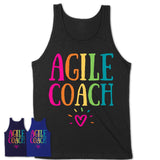 Agile Coach Rainbow Lettering Heart Shirt, Employee Appreciation Gifts