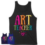 Art Teacher Rainbow Lettering Heart Shirt, Employee Appreciation Gifts