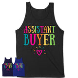 Assistant Buyer Rainbow Lettering Heart Shirt, Employee Appreciation Gifts