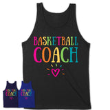 Basketball Coach Rainbow Lettering Heart Shirt, Employee Appreciation Gifts