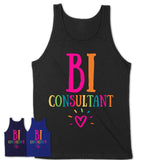 Bi Consultant Rainbow Lettering Heart Shirt, Employee Appreciation Gifts