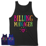 Billing Manager Rainbow Lettering Heart Shirt, Employee Appreciation Gifts