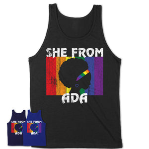 Black Girl She From Ada Oklahoma Shirt LGBT Pride Gift