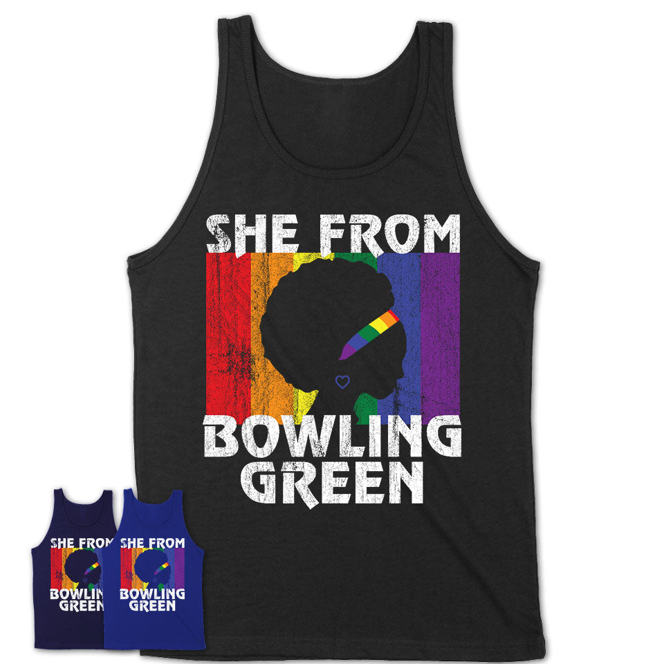 Black Girl She From Bowling Green Kentucky Shirt LGBT Pride Gift