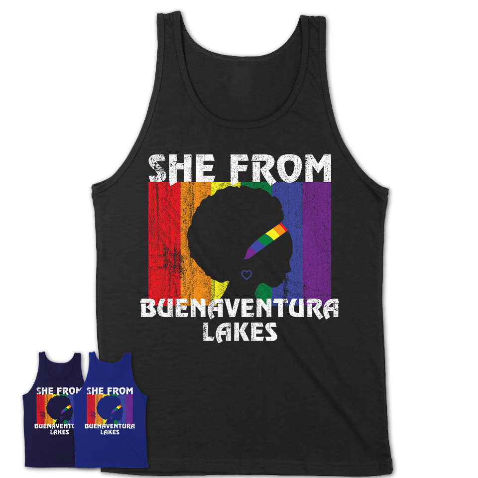 Black Girl She From Buenaventura Lakes Florida Shirt LGBT Pride Gift