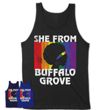 Black Girl She From Buffalo Grove Illinois Shirt LGBT Pride Gift