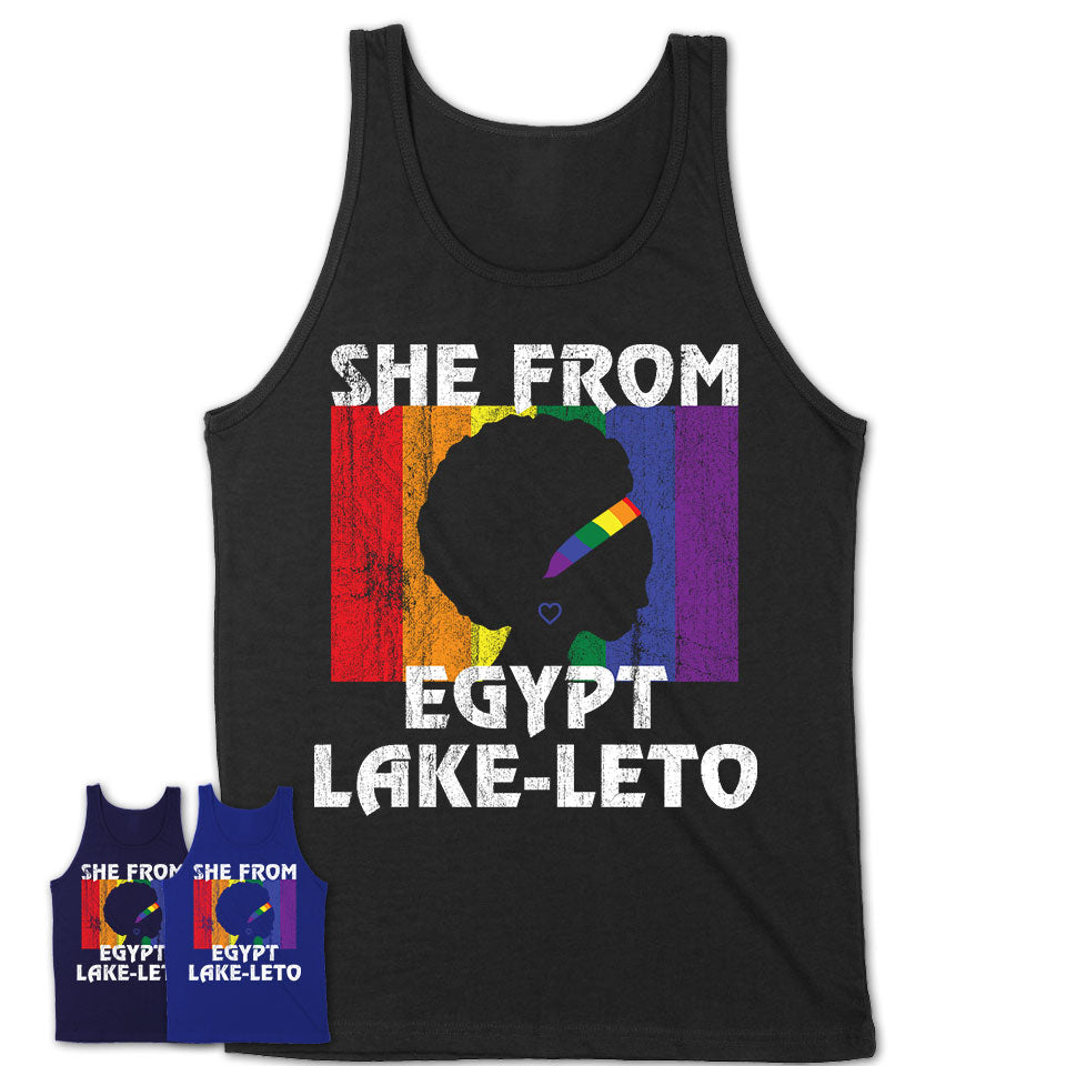 Black Girl She From Egypt Lake-Leto Florida Shirt LGBT Pride Gift