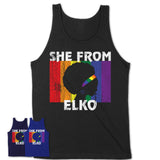 Black Girl She From Elko Nevada Shirt LGBT Pride Gift